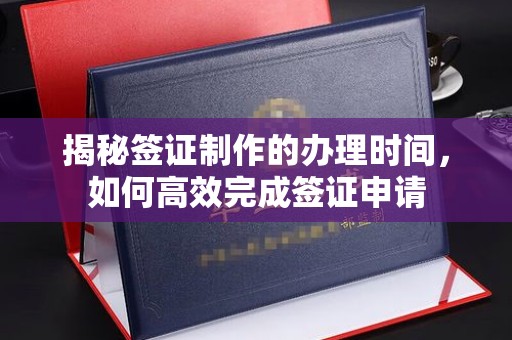 尼勒克揭秘签证制作的办理时间，如何高效完成签证申请