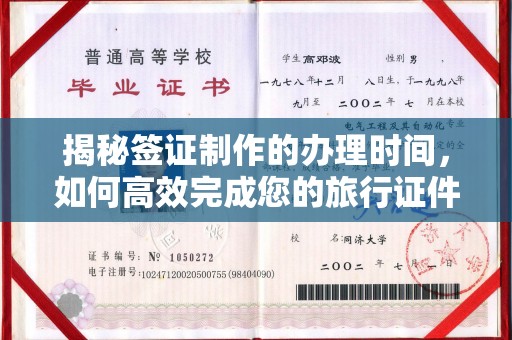 尼勒克揭秘签证制作的办理时间，如何高效完成您的旅行证件