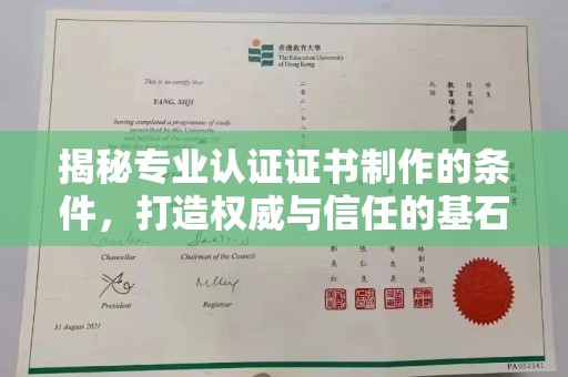 尼勒克揭秘专业认证证书制作的条件，打造权威与信任的基石