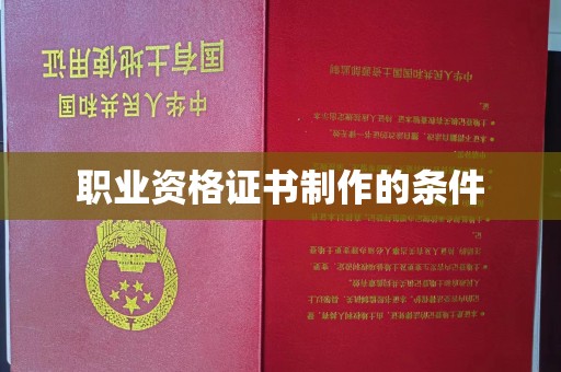 尼勒克职业资格证书制作的条件