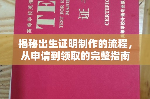 尼勒克揭秘出生证明制作的流程，从申请到领取的完整指南