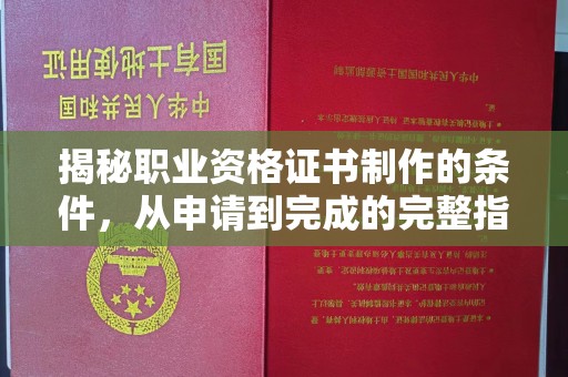 尼勒克揭秘职业资格证书制作的条件，从申请到完成的完整指南