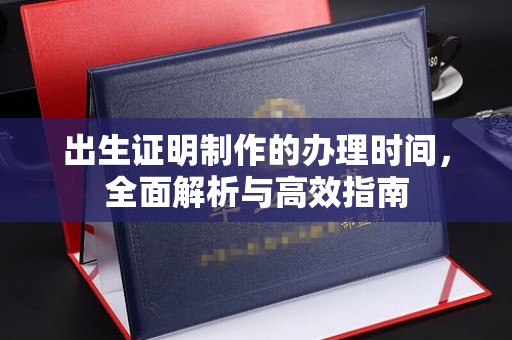尼勒克出生证明制作的办理时间，全面解析与高效指南
