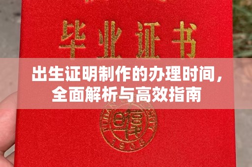 尼勒克出生证明制作的办理时间，全面解析与高效指南